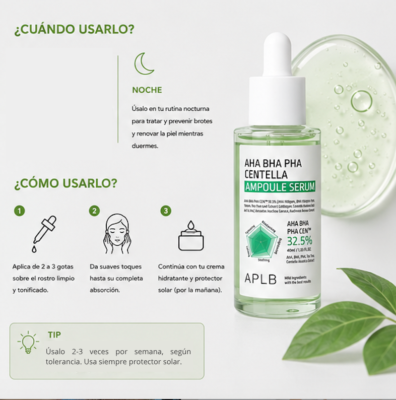 APLB - Ampolla Céntella Asiática AHA BHA PHA Centella Ampoule Serum [40ml]