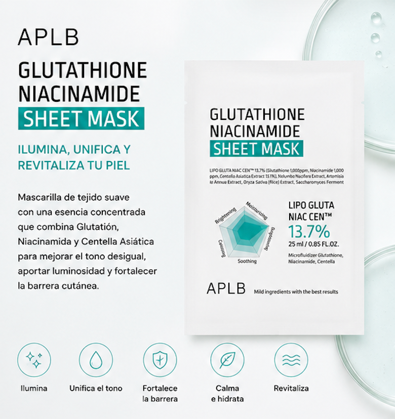 APLB - Mascarilla Glutathione Niacinamide Sheet Mask [25ml]