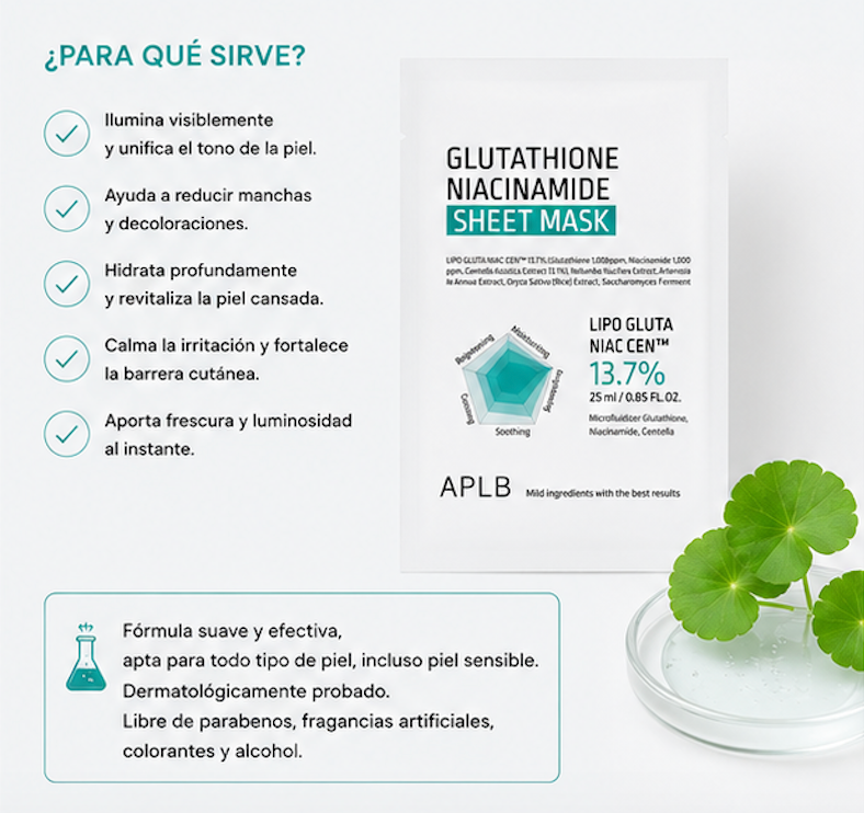 APLB - Mascarilla Glutathione Niacinamide Sheet Mask [25ml]