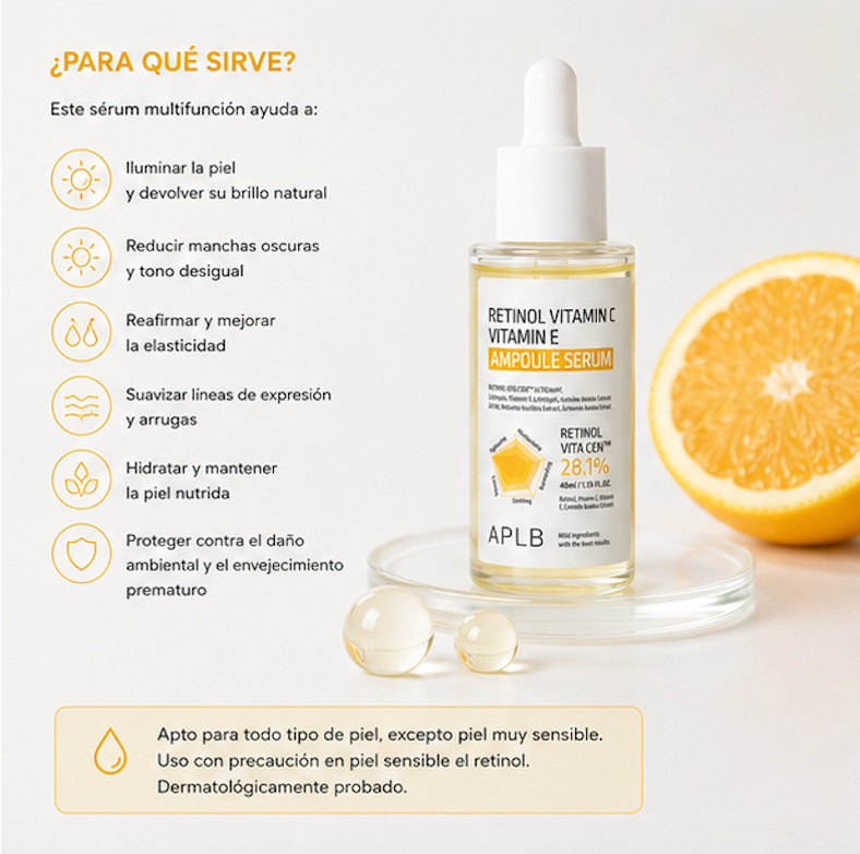 APLB - Sérum Retinol Vitamin C Vitamin E Ampoule Serum [40ml]