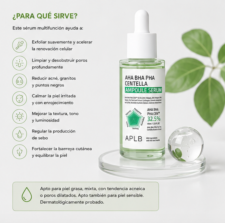 APLB - Ampolla Céntella Asiática AHA BHA PHA Centella Ampoule Serum [40ml]