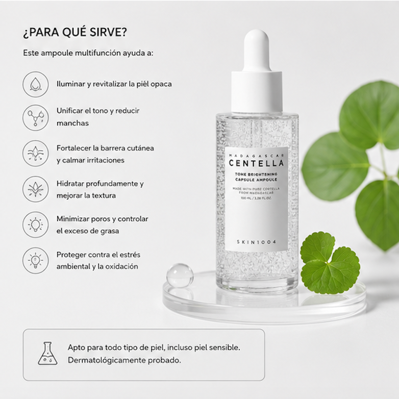 SKIN1004 - Ampolla Facial Iluminadora Madagascar Centella Tone Brightening Capsule Ampoule