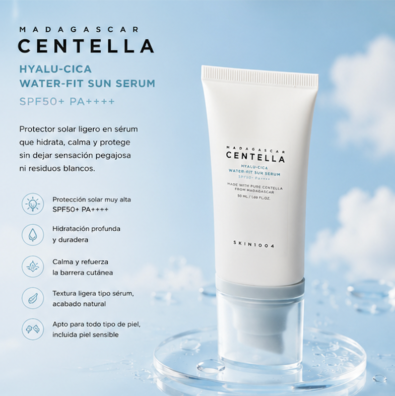 SKIN1004 - Protector Solar Madagascar Centella Hyalu-Cica Water-Fit Sun Serum 50ml