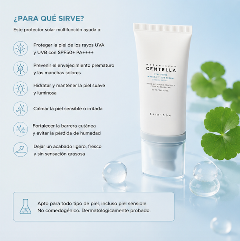 SKIN1004 - Protector Solar Madagascar Centella Hyalu-Cica Water-Fit Sun Serum 50ml