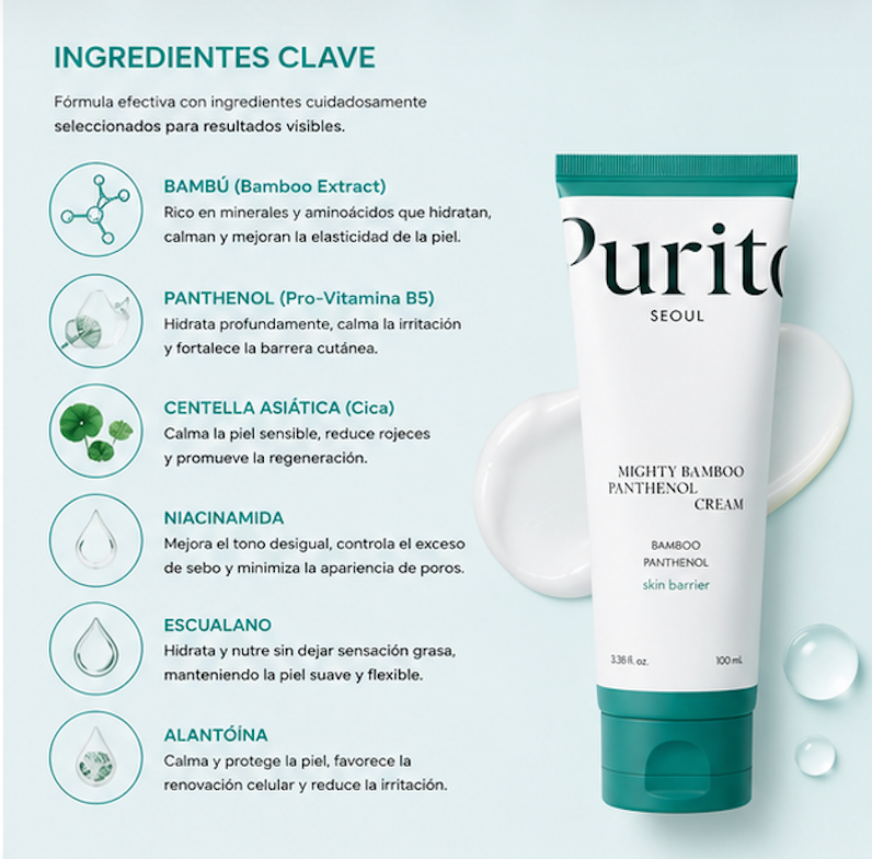 Purito SEOUL - Crema Mighty Bamboo Panthenol Cream [100ml]