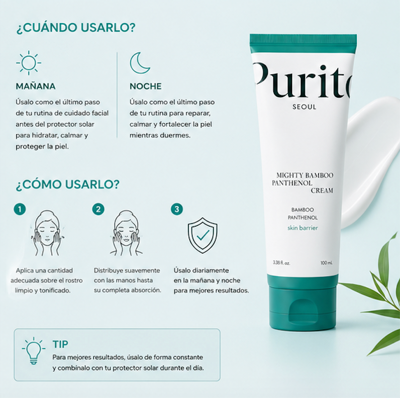 Purito SEOUL - Crema Mighty Bamboo Panthenol Cream [100ml]