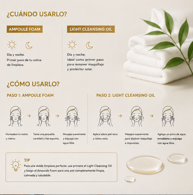 SKIN1004 - Set de Aceite Limpiador y Espuma Limpiadora Madagascar Centella Double Cleansing Duo