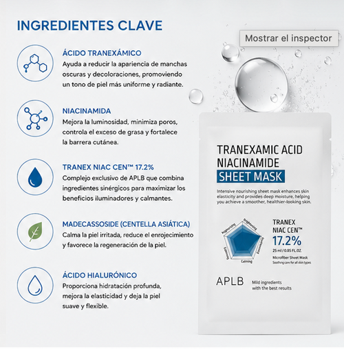 APLB - Mascarilla Facial Tranexamic Acid Niacinamide Sheet Mask [25ml]