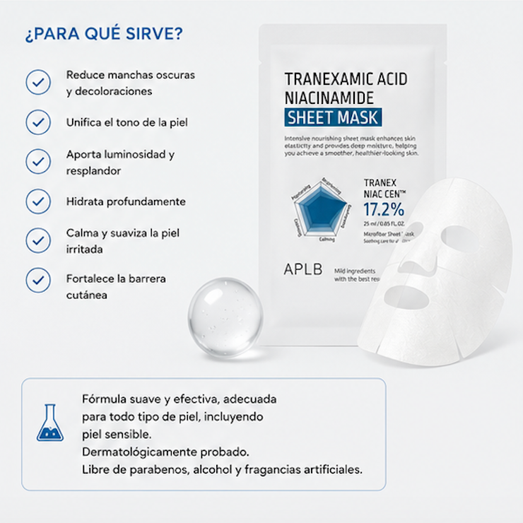 APLB - Mascarilla Facial Tranexamic Acid Niacinamide Sheet Mask [25ml]