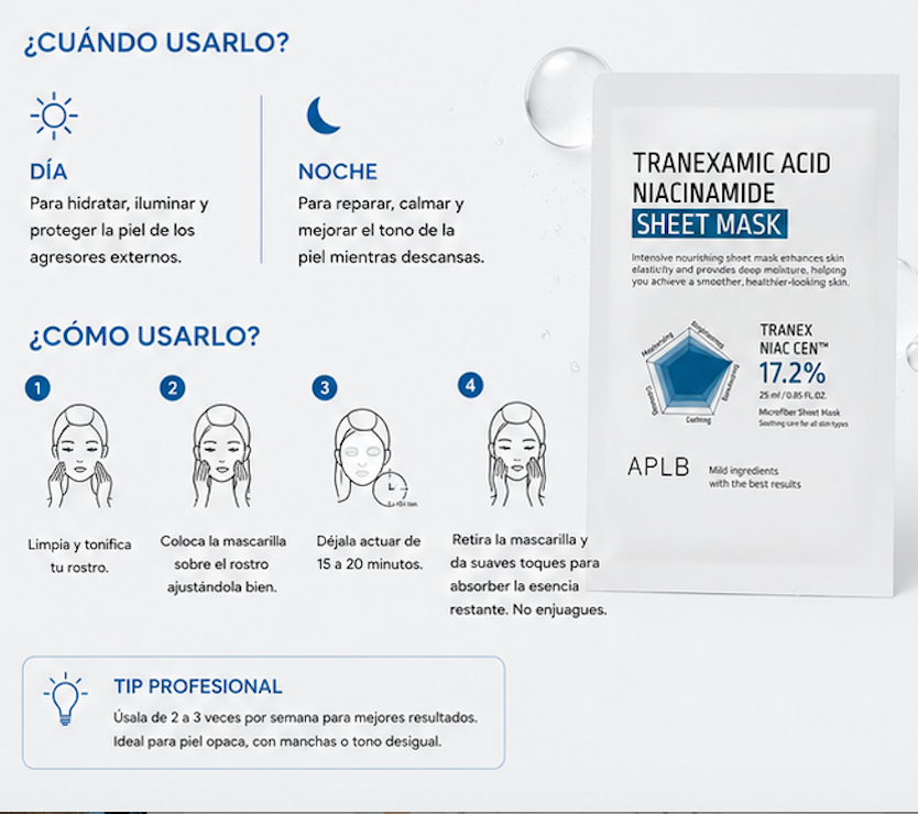 APLB - Mascarilla Facial Tranexamic Acid Niacinamide Sheet Mask [25ml]