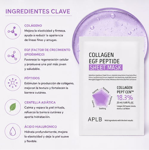APLB - Mascarilla Collagen EGF Peptide Sheet Mask [25ml]