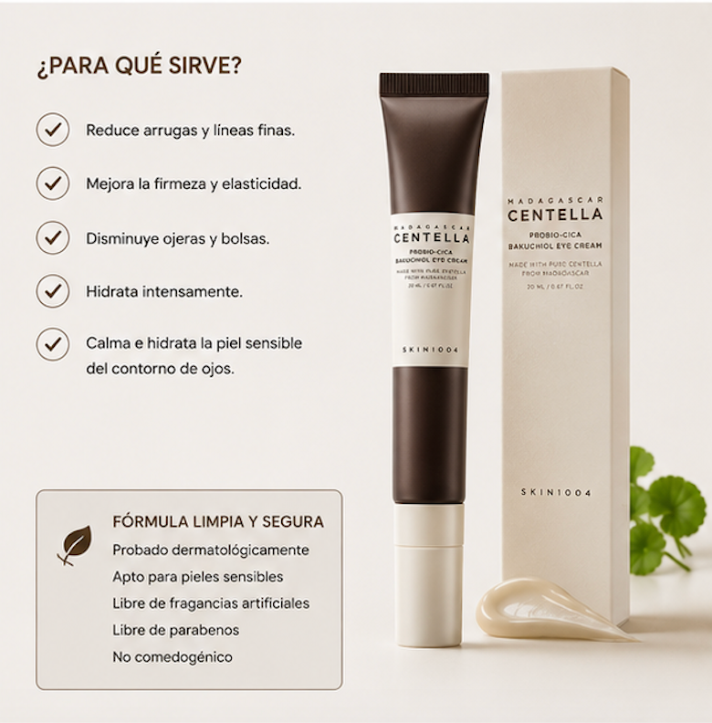 SKIN1004 - Crema de Ojos Madagascar Centella Probio-Cica Bakuchiol Eye Cream [20ml]