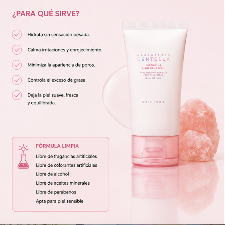 SKIN1004 - Crema Hidratante Madagascar Centella Poremizing Light Gel Cream [75ml]