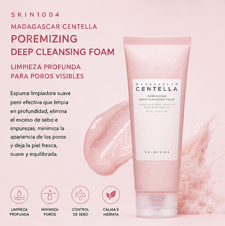 SKIN1004 - Espuma Limpiadora Madagascar Centella Poremizing Deep Cleansing Foam [125ml]