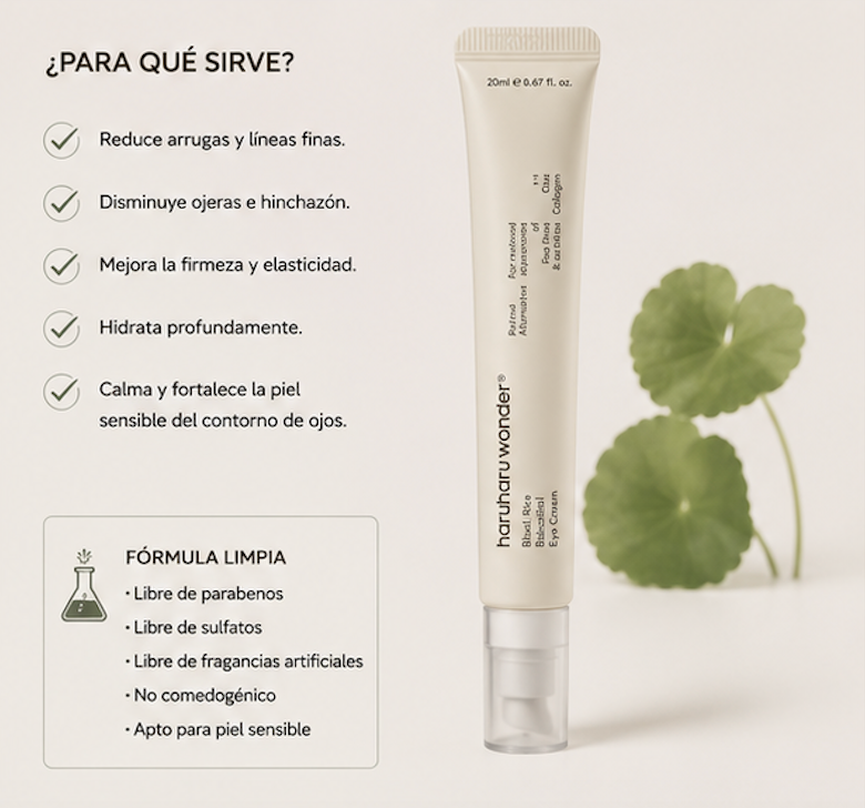 haruharu wonder - Crema de ojos de bakuchiol de arroz negro [20ml]