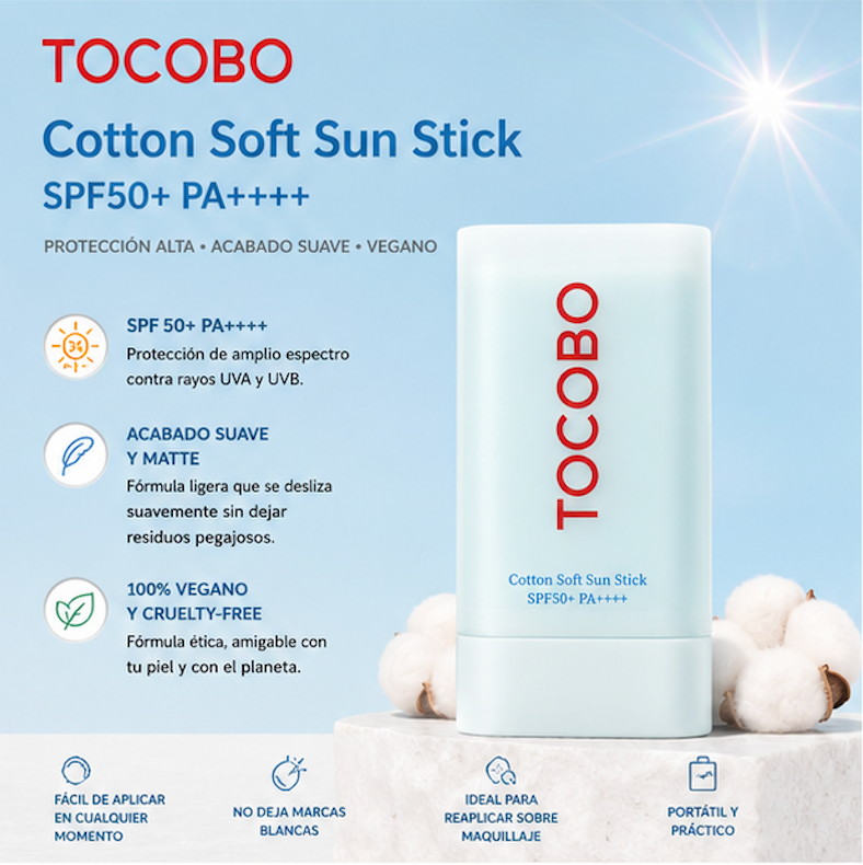TOCOBO - Barra Solar Cotton Soft Sun Stick