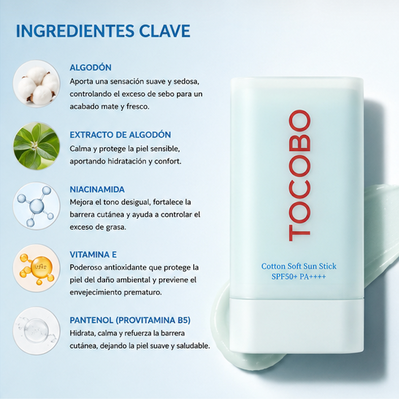 TOCOBO - Barra Solar Cotton Soft Sun Stick