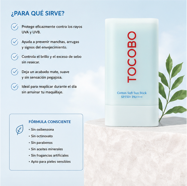 TOCOBO - Barra Solar Cotton Soft Sun Stick