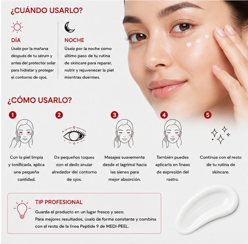 MEDIPEEL - Crema Contorno de Ojos Peptide 9 Volume Lif-Tox Eye Cream [20ml]