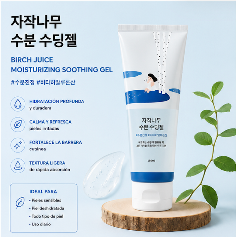 ROUND LAB - Gel Hidratante Birch Juice Moisturizing Soothing Gel (150 ml)