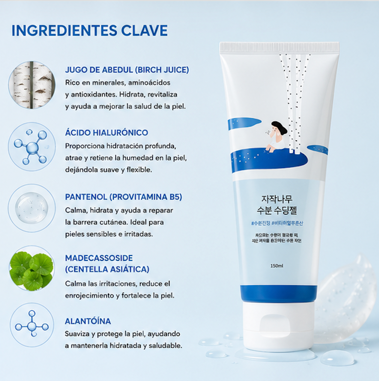 ROUND LAB - Gel Hidratante Birch Juice Moisturizing Soothing Gel (150 ml)